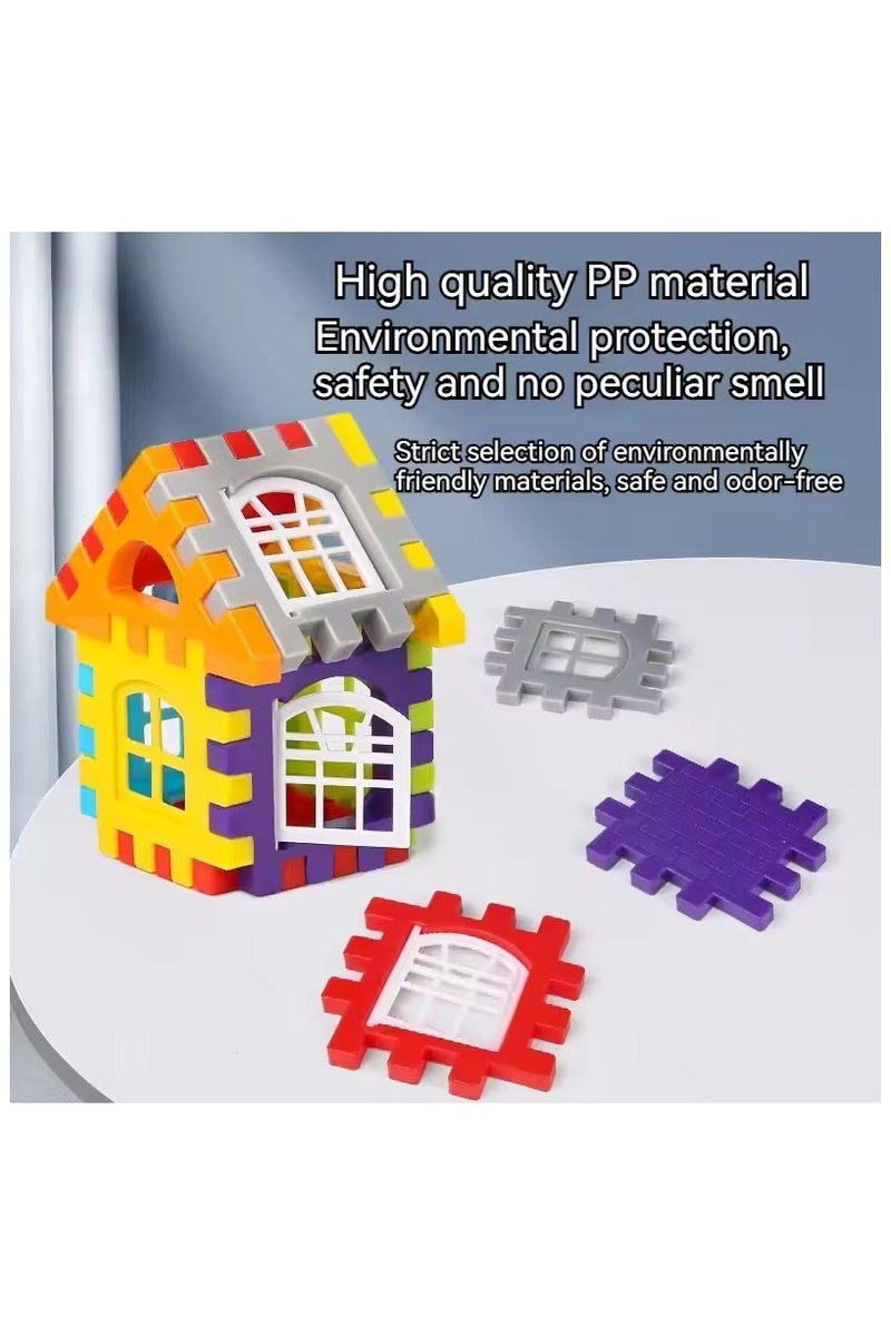 STEM Building Blocks Toy Set for Kids – 140 Colorful 3D Pieces | Safe Large Plastic Construction Puzzle | Educational Toy for Toddlers & Preschoolers - Image 4