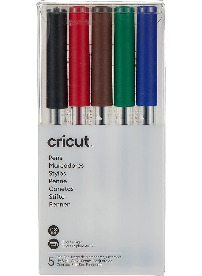Cricut Explore & Maker Extra Fine Point Pen Pack Of 5 Basics - Image 2