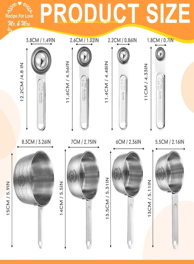 Funnymoom 12 Pcs Couple Wedding Gifts 2025 Bridal Shower, Wedding, Couple Engagement Gifts, Mr and Mrs Gifts, Kitchen Cooking Gift Box Sets with Measuring Cup and Spoon Set, Apron, Waffle Dish Towel - Image 2