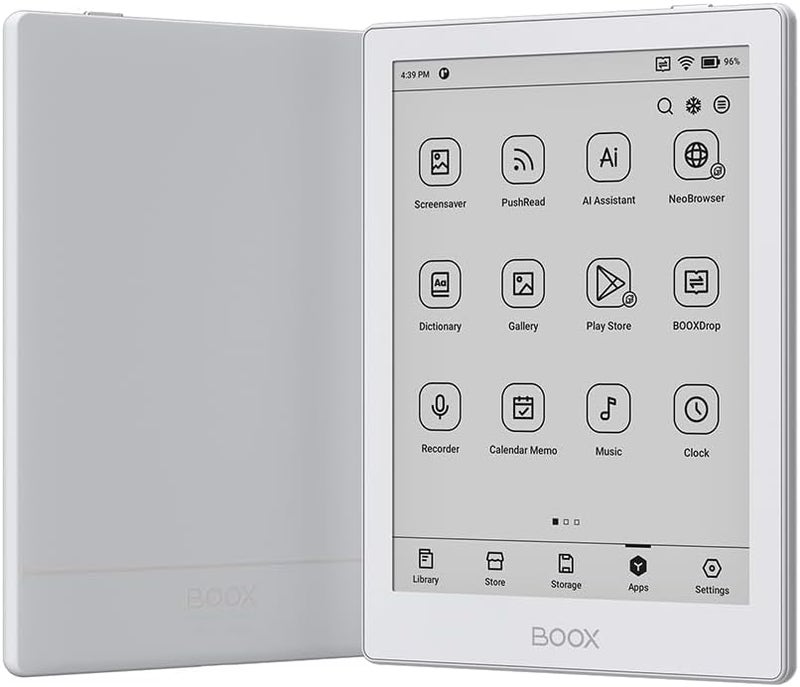 BOOX 6" Go 6 E-Paper E-Reader with front light, 330 PPI Display, 2GB RAM + 32GB ROM, Android 11 with free magnetic Case (White) - Image 2