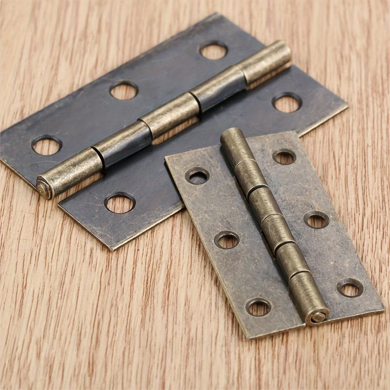 4 Pcs Bronze 50mm 29mm 34mm Cabinet Hinge Butt Drawer Door Vintage Jewelry Box Decorative Hinges - Image 5