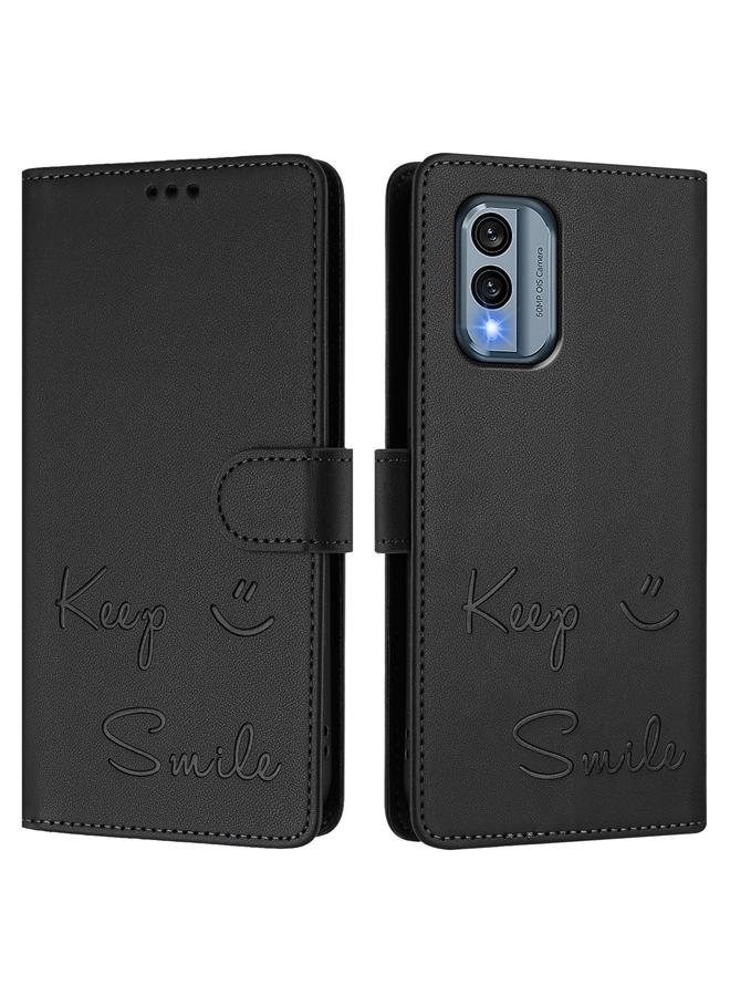S-TOP Case For Nokia X30 5G Smile Embossing RFID Leather Phone Case - Image 3