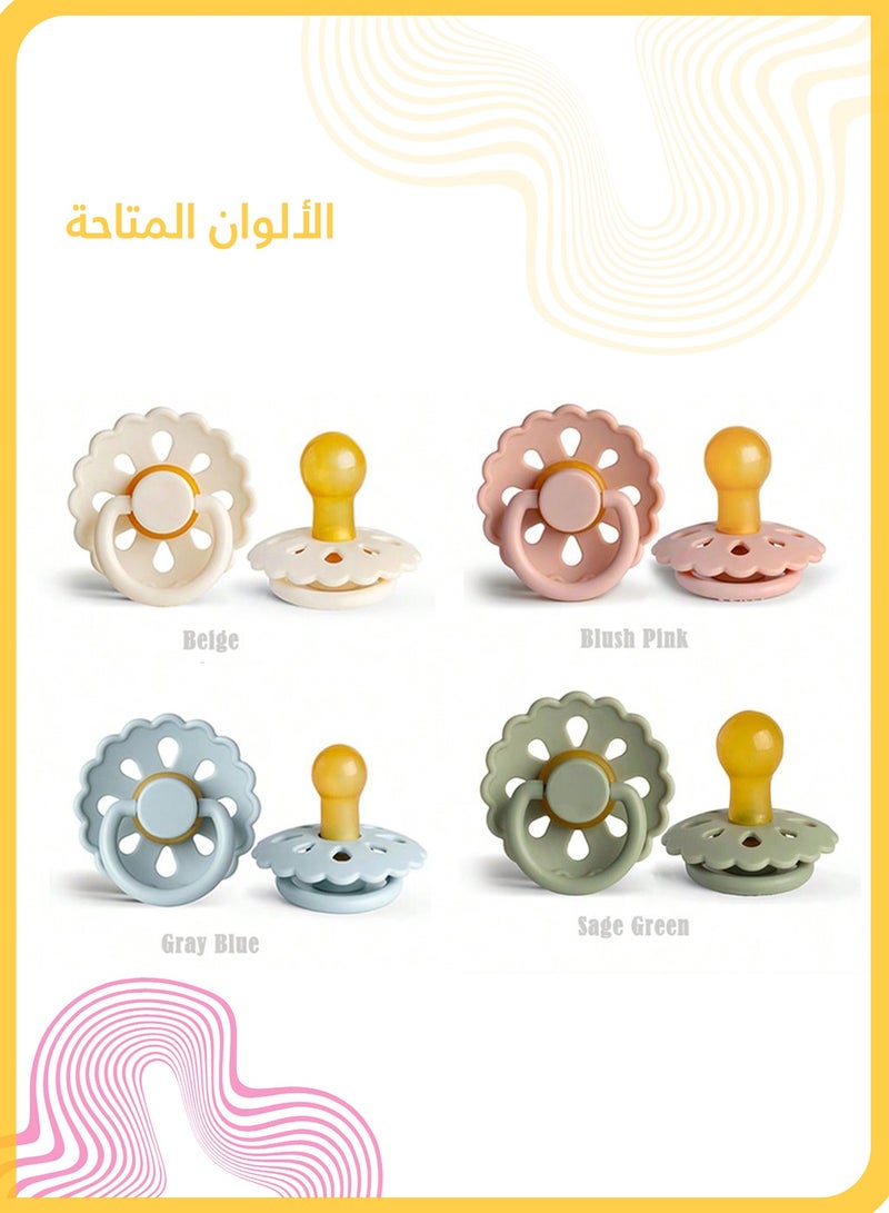 شي آند ليتل لهاية أطفال متعددة الأغراض على شكل زهرة، مهدئة ومخففة لآلام التسنين، آمنة وصديقة للبيئة، مثالية لحديثي الولادة والرضع (أزرق) - Image 4