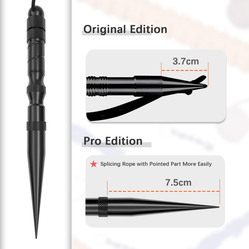 WILDAIR Paracord Marlin Spike-Pro Knotter Tools Lacing Needles Paracord Tools DIY Weaving Lacing Stitching Needles and Smoothing Tool for Paracord Leather Ropes Cords Projects - Image 5