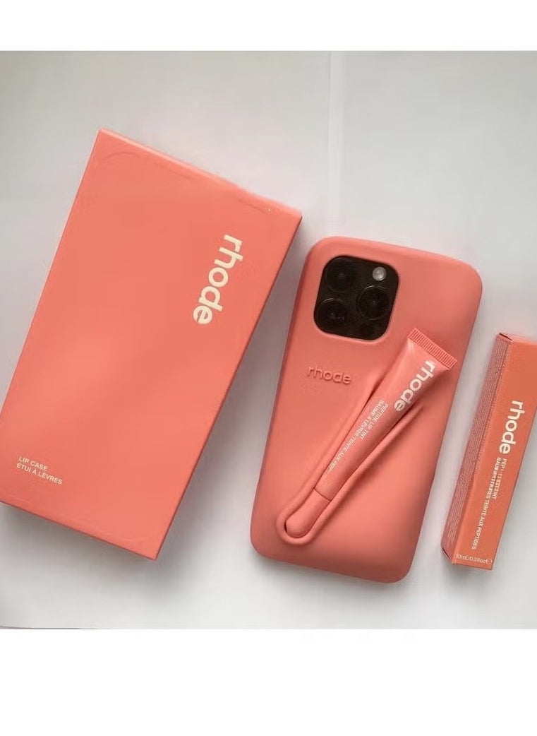 rhode Peptide Lip Tint (PEACH PIT) + Summer Lip Case Case for iPhone 15 Pro (PEACH PIT) - Limited Edition - Image 2