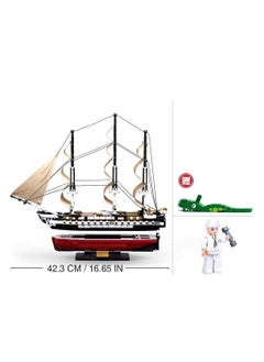 Sluban Sluban - Model Bricks USS Frigate Constitution Sailing Warship 1118 Pieces - M38-B0836  - Image 3
