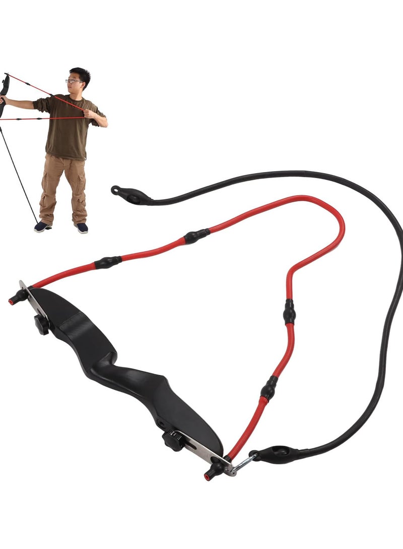 GGOOT Archery Trainer, Archery Headband Length Adjustable Stopper Solid Wood Handle Tension 10-40 lbs Reliable for Sports - Image 3