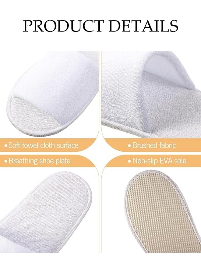 DUNISO 24 Pairs Disposable Slippers Portable Household Use Travel Slippers Non-Slip Open Toe Guest Slippers Unisex Guest Disposable Slippers Ultra Soft Lightweight Slippers for Travel, Party Guest, Hotel and Spa - Image 5