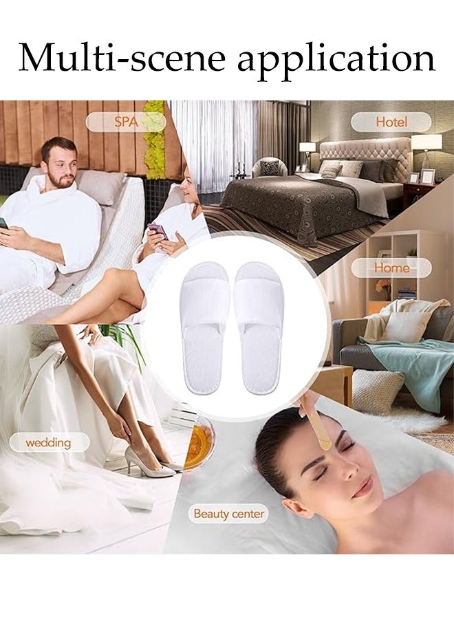 DUNISO 24 Pairs Disposable Slippers Portable Household Use Travel Slippers Non-Slip Open Toe Guest Slippers Unisex Guest Disposable Slippers Ultra Soft Lightweight Slippers for Travel, Party Guest, Hotel and Spa - Image 3