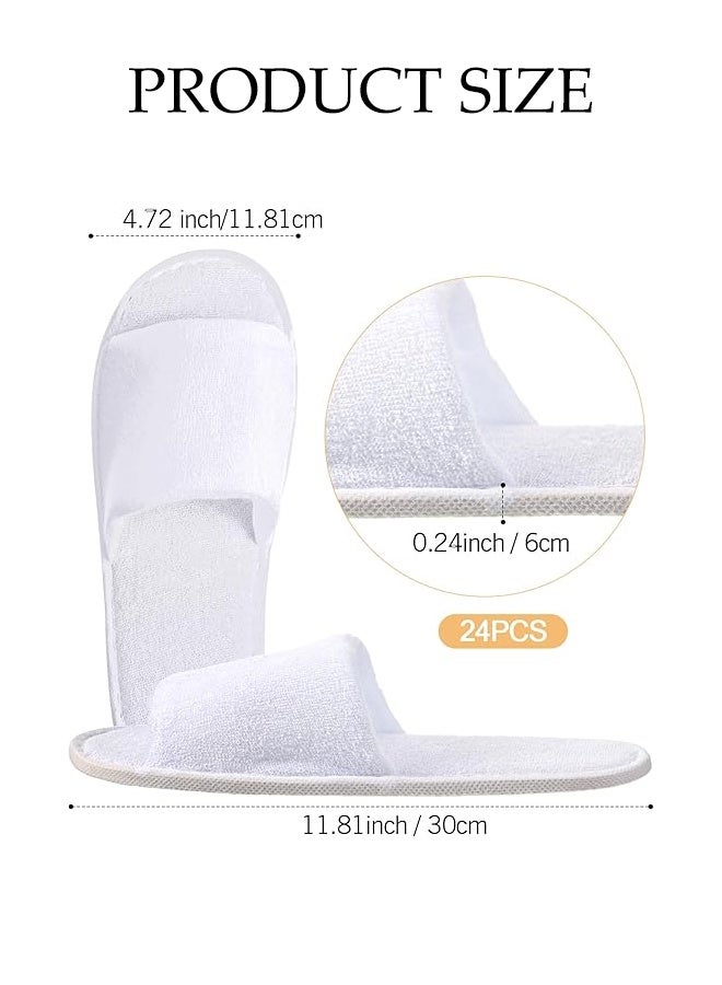 DUNISO 24 Pairs Disposable Slippers Portable Household Use Travel Slippers Non-Slip Open Toe Guest Slippers Unisex Guest Disposable Slippers Ultra Soft Lightweight Slippers for Travel, Party Guest, Hotel and Spa - Image 4