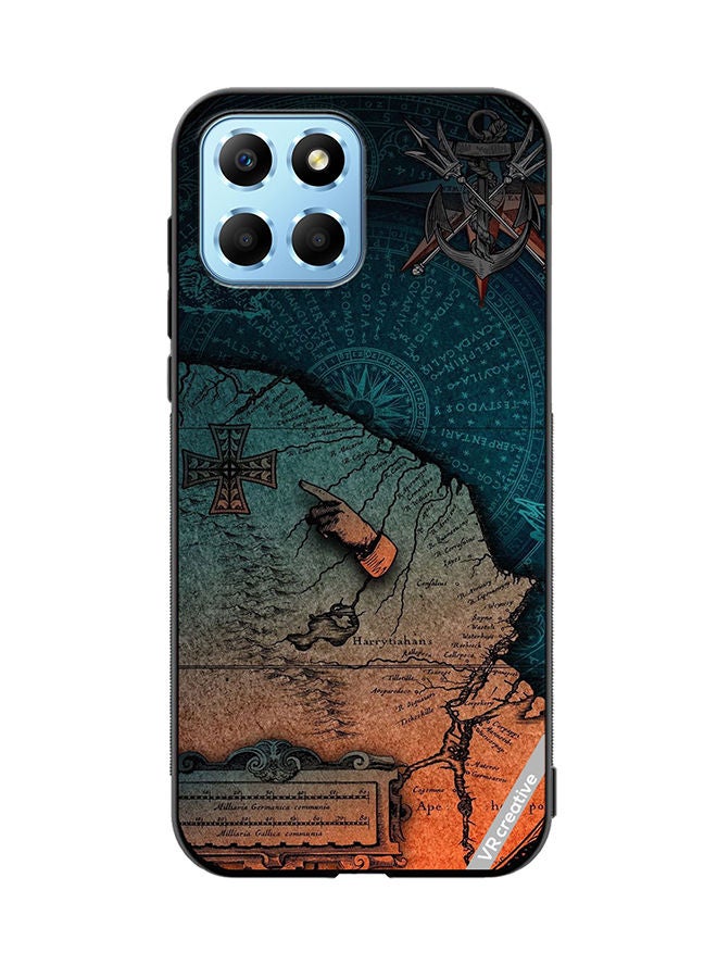 VR CREATIVE Protective Case Cover For Honor X8 5G Compas Design Multicolour - Image 1