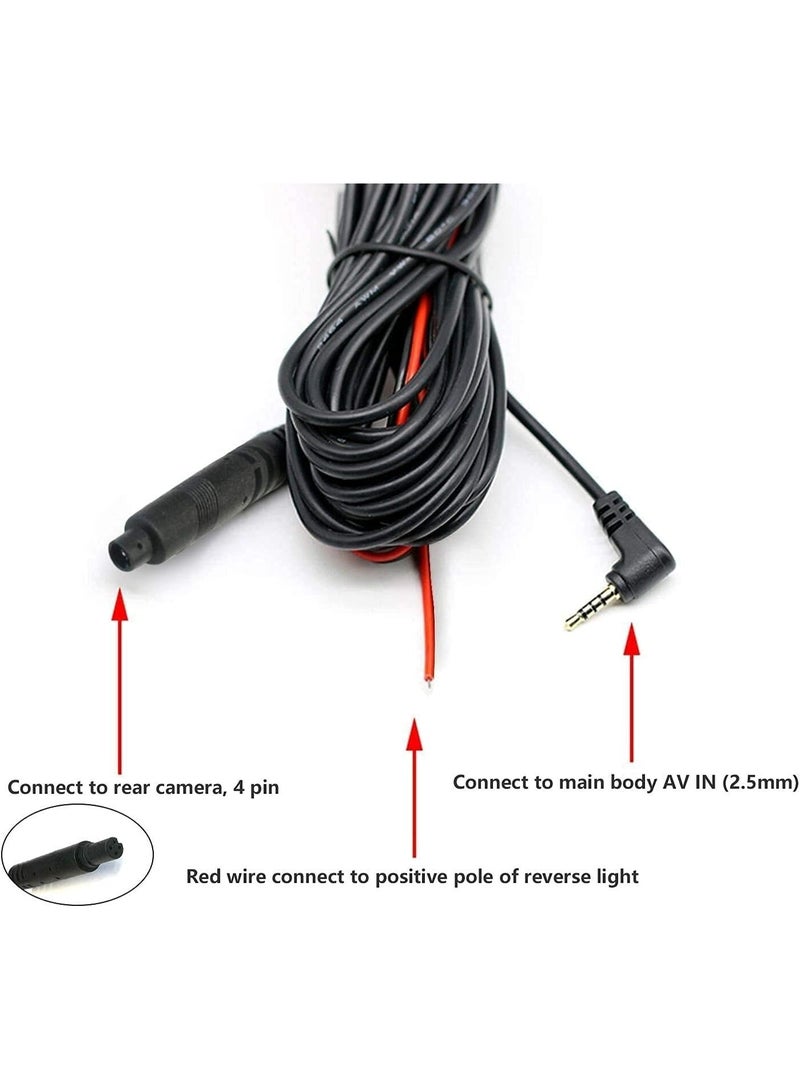 WOLFBOX 33Feet Rear Camera Longer Replacement Cable for G840S/ G930 / G840H / G850 / G850PRO /G900 / i07/ i17, Most Small Cars can Simply use The Original Rear Camera Cable - Image 4