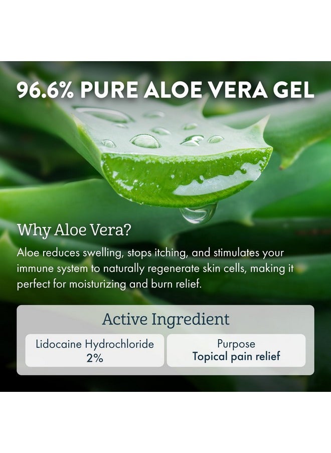Aloe Up - Aloe Ice Sunburn Relief Jelly With 96.6% Pure Aloe Vera Gel Face And Body Organic After Sun Gel For Adults & Kids Allnatural Skin Lotion Reef Safe Alcohol And Fragrancefree 4 Oz - Image 1
