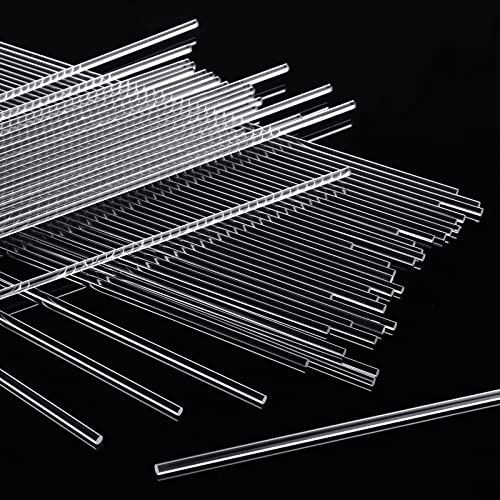 Vicenpal 120 Pcs 12 Inch Clear Acrylic Rods 3 mm Plant Stakes Acrylic Dowel Rods Plant Support Stakes Round Strip Sticks for Party DIY Crafts Decorations Gardening - Image 1