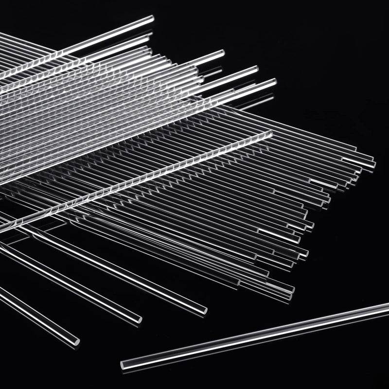 Vicenpal 120 Pcs 12 Inch Clear Acrylic Rods 3 mm Plant Stakes Acrylic Dowel Rods Plant Support Stakes Round Strip Sticks for Party DIY Crafts Decorations Gardening - Image 2