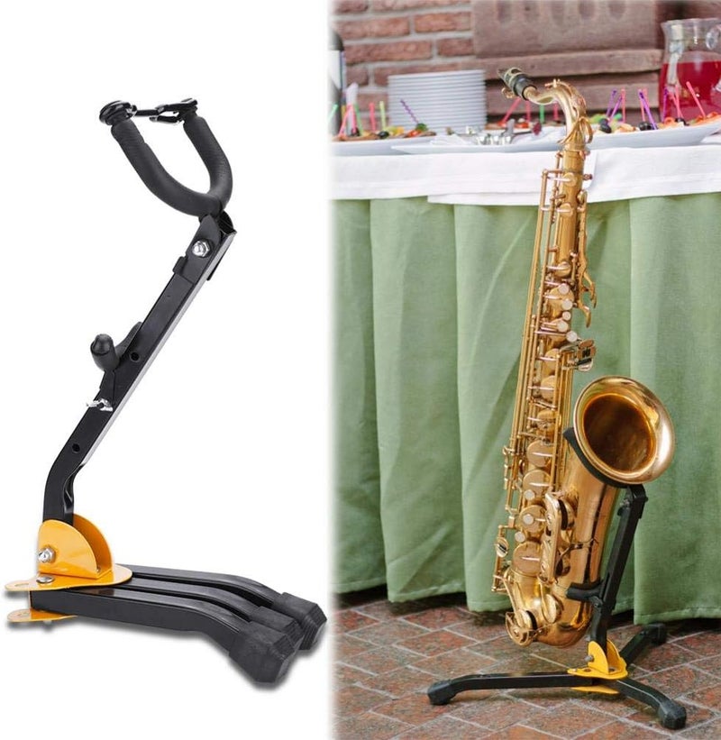 Dilwe Foldable Saxophone Stand, Adjustable Metal Alto Tenor Sax Saxophone Tripod Stand - Image 4