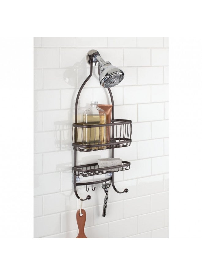 iDesign 61971 York Lyra Hanging Shower Organizer - 10" x 4" x 22", Bronze - Image 4