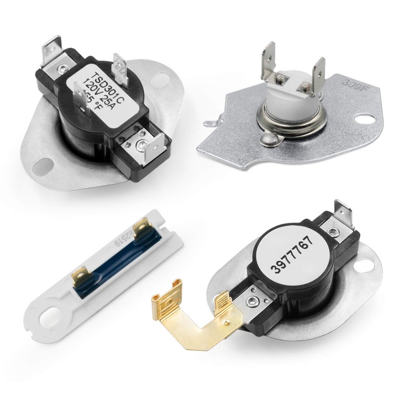 3977393 3392519 Dryer Thermal Fuse 3977767 Dryer High Limit Thermostat 3387134 Dryer Cycling Thermostat Compatible with Whirlpool Kenmore