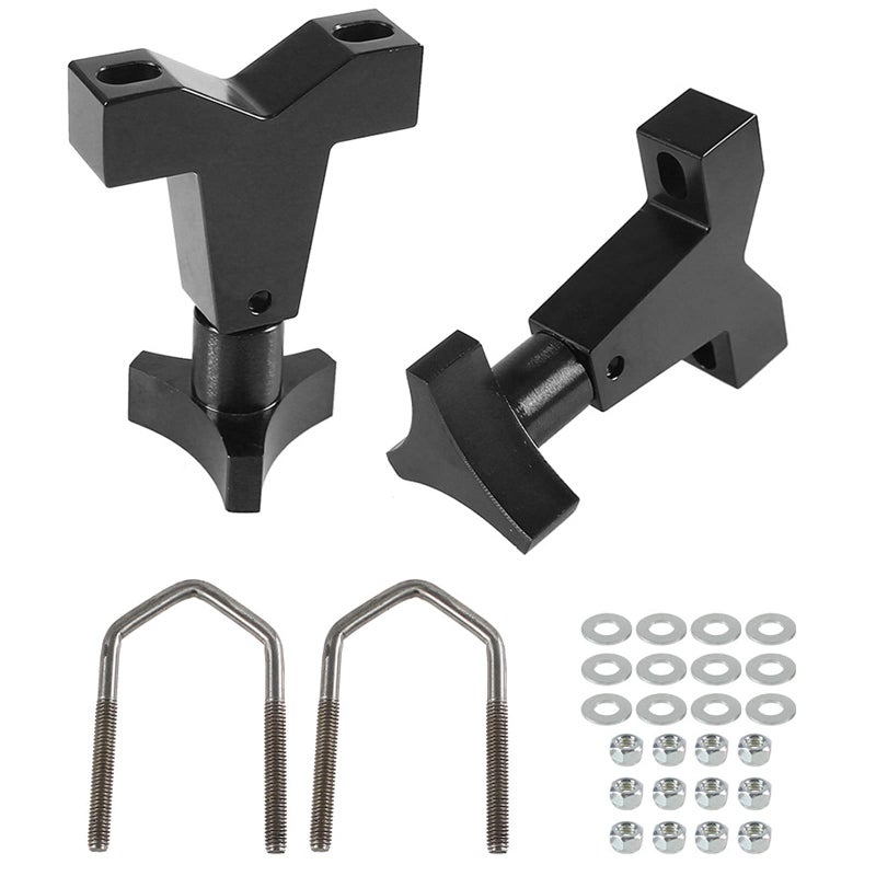 YESHMA HighLift Jack Tube Mount 125 RoundSquare Compatible with Tube BumpersBull BarsRoll Cages and Roof Racks Black