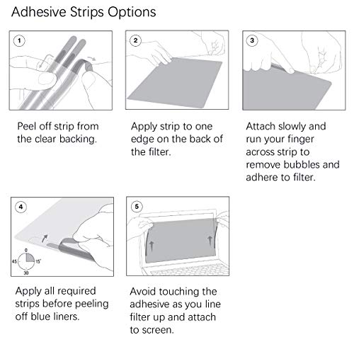 APeiSi Privacy Filter Adhesive Strips and Slide Mount Tabs for Computer Monitors and Laptops - Replacement Kits - Image 5