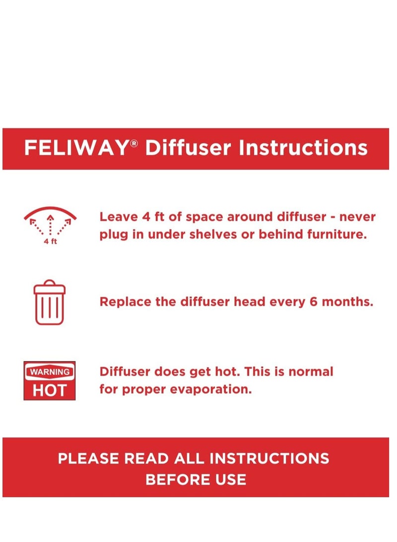 Feliway فيرومون مهدئ للقطط من فيليواي، عبوة قابلة لإعادة التعبئة لمدة 30 يومًا - عبوة واحدة - Image 5