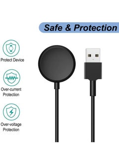 Generic Charger Compatible with for Samsung Galaxy Watch 6 Classic 3.3Ft USB Magnetic Wireless Charging Cable Cord for Samsung Galaxy Watch (Black)  - Image 3