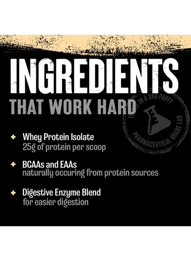 ANIMAL مسحوق بروتين واي معزول - محمّل لبناء العضلات واستعادة العافية قبل وبعد التمرين مع إنزيمات هضمية للرجال والنساء - 25 جرام بروتين، طعم رائع، سكر منخفض - كعكة القرفة المغطاة 4 أرطال - Image 5