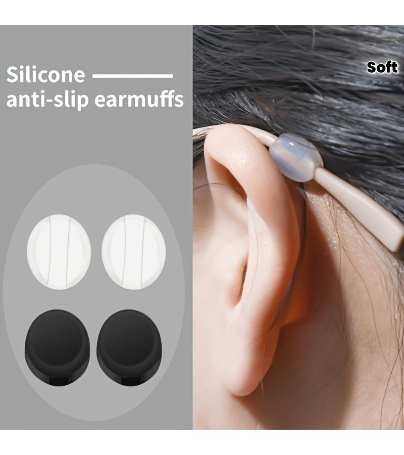 Universal Anti Slip Glasses Nose Pads And Ear Hooks Transparent Soft Comfortable Invisible Design For Sports Running And Work 8pcs - Image 2