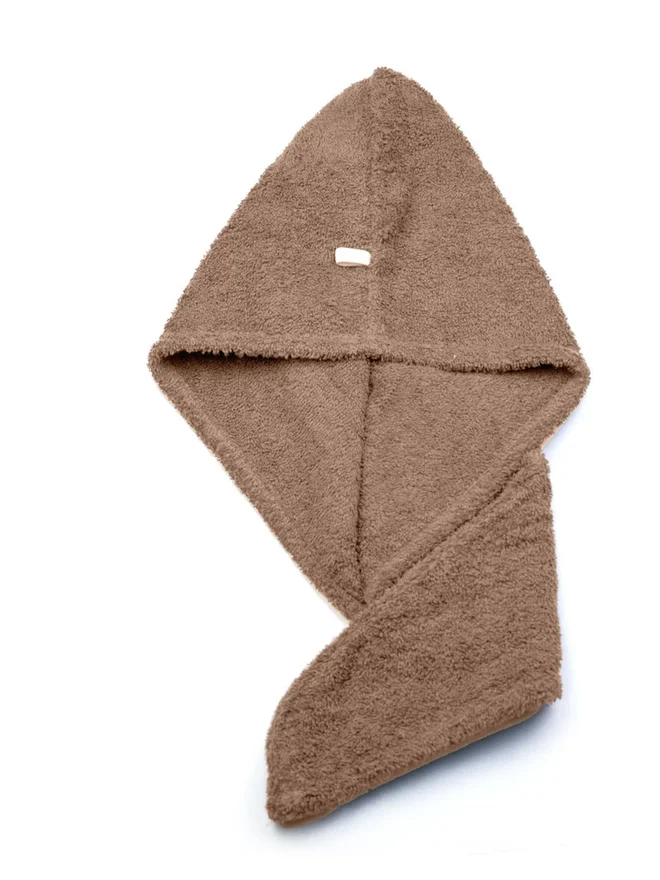 1 تشيس 1CHASE Cotton Terry Hair Towel Wrap, Beige