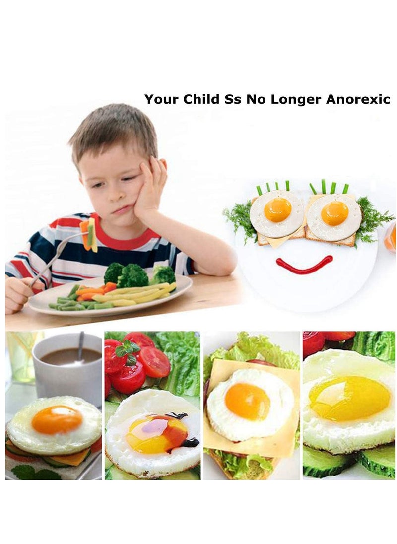 SYOSI Egg Ring 2 Pack Stainless Steel Egg Cooking Rings Set Round Omelette Mold for Frying Egg English Muffins Pancake Sandwiches Breakfast Household Mold Muffins Pancake Sandwich Hamburger  - Image 5