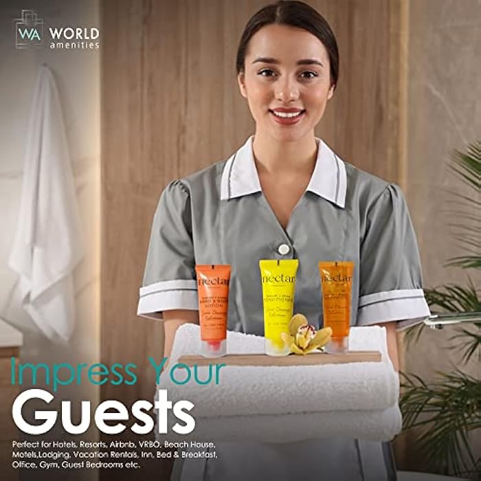 World Amenities - Nectar Bulk Conditioner | 50 Count, 1 oz | Sweet Orange Blossom, Mini Travel Size Toiletries (100% Recyclable Tube with Flip Top Cap) Hotel Amenities, Airbnb Rentals. - Image 5