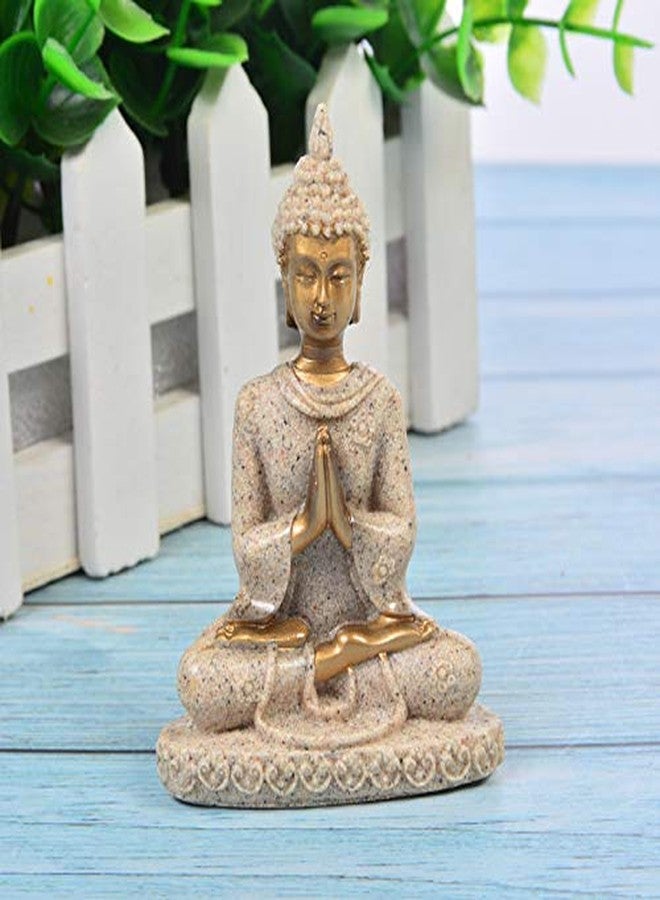Comimark 1Pcs Handmade Meditation Buddha Statue Sandstone Sculpture Figurine - Image 3