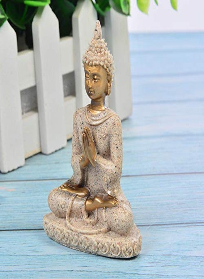 Comimark 1Pcs Handmade Meditation Buddha Statue Sandstone Sculpture Figurine - Image 5