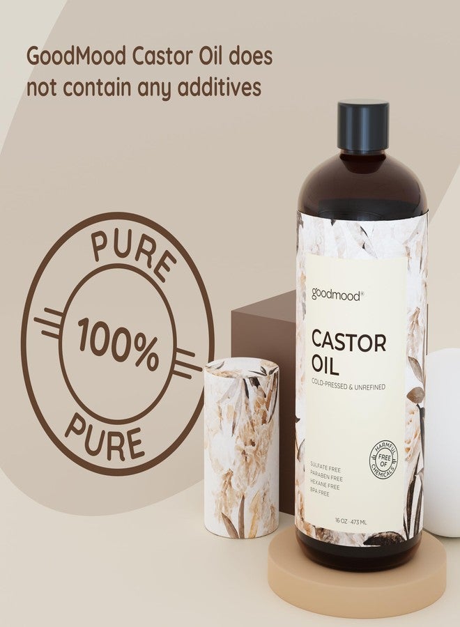 GOODMOOD Castor Oil Cold Pressed for Skin, for Body, for Hair Growth, for Face, for Eyelashes, Hair Growth Serum, Aceite de Ricino 100 Puro y Natural Oil Wrap Stomach 16oz - Image 3
