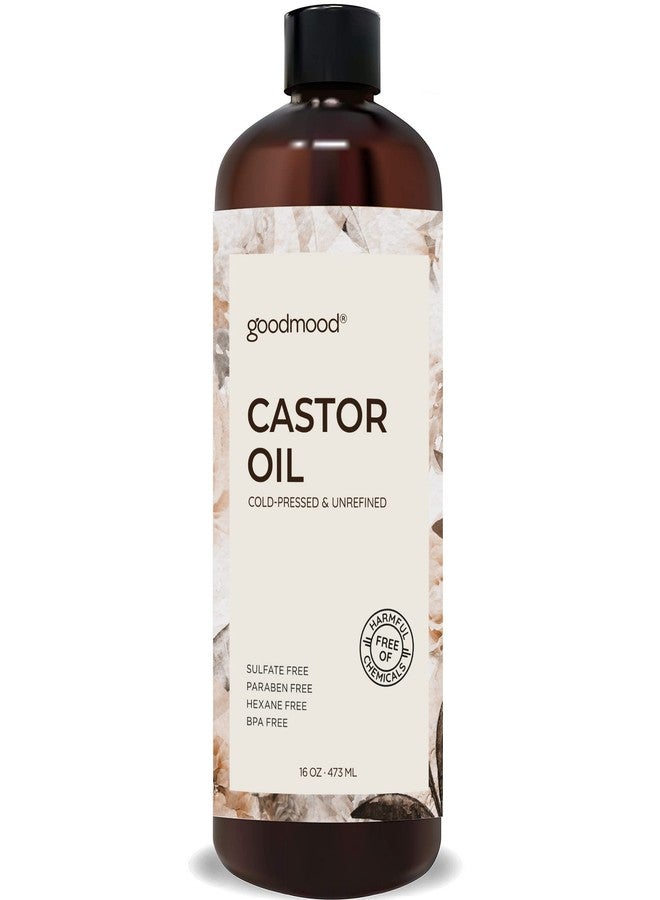 GOODMOOD Castor Oil Cold Pressed for Skin, for Body, for Hair Growth, for Face, for Eyelashes, Hair Growth Serum, Aceite de Ricino 100 Puro y Natural Oil Wrap Stomach 16oz - Image 1
