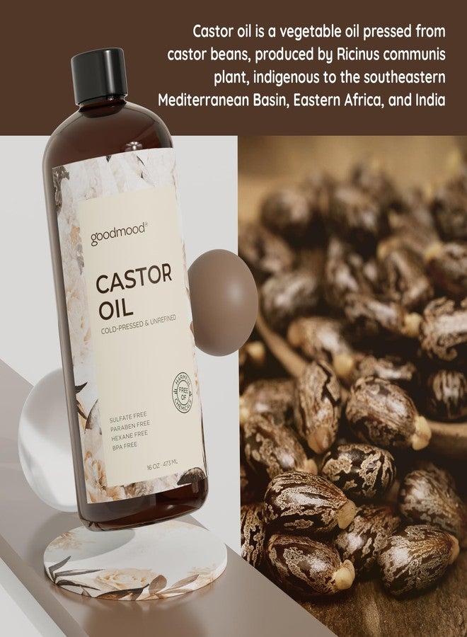 GOODMOOD Castor Oil Cold Pressed for Skin, for Body, for Hair Growth, for Face, for Eyelashes, Hair Growth Serum, Aceite de Ricino 100 Puro y Natural Oil Wrap Stomach 16oz - Image 4