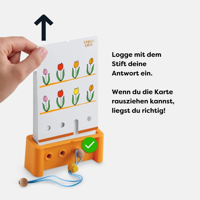 HABA Logic! CASE Starter Set - Brain Teaser Puzzles and Car Games for Kids Ages 4-8, A Handheld Game to Develop Critical Thinking for Kids - Image 3