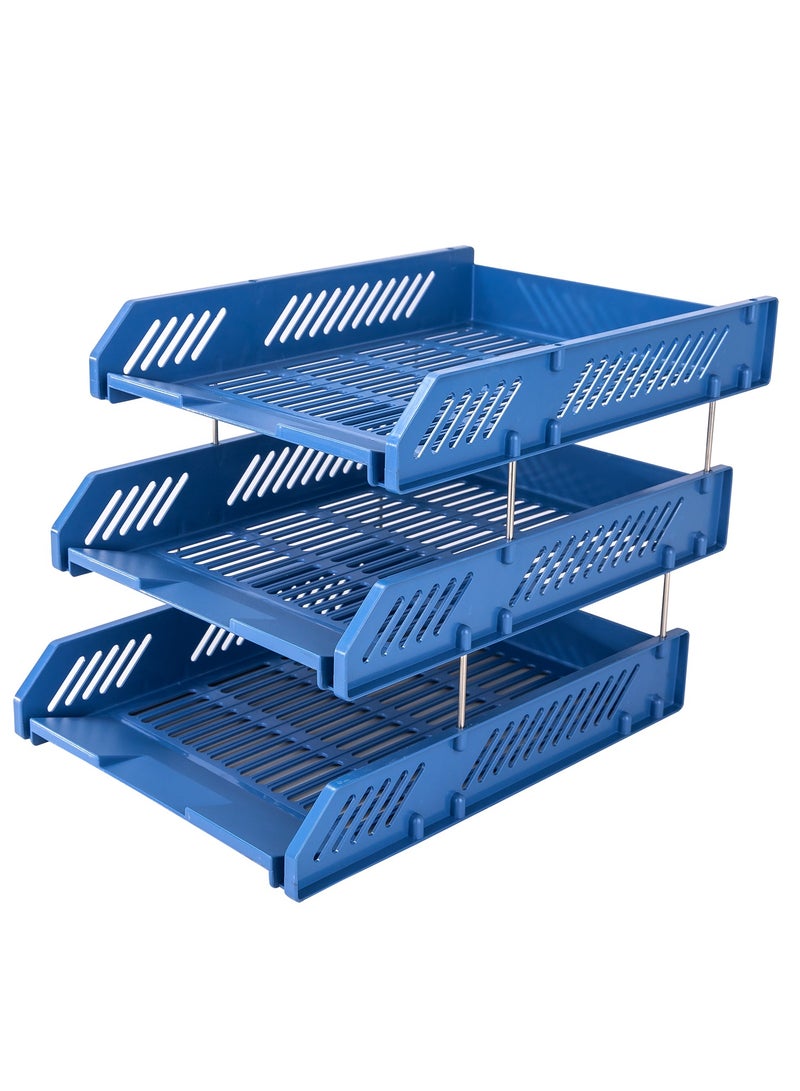 Deli-E9209 File Tray Blue - Image 4