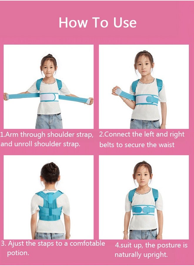 DUNISO - Back Brace Posture Corrector for Girl Boy, Children Hunchback Correction Belt Back Spine Support Belt Correcting Hunchback L - Image 1
