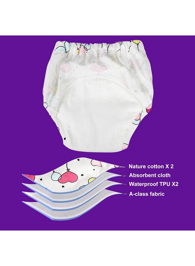 MooMoo Baby 6 Packs Cotton Training Pants Reusable Toddler Potty Training Underwear for Boy and Girl Mermaid-6T Pink - Image 3