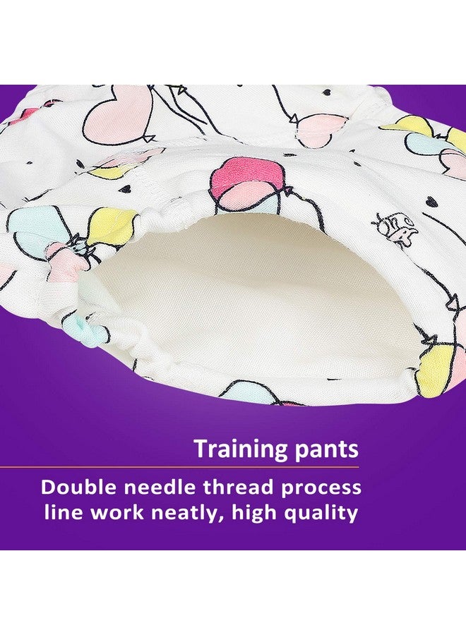 MooMoo Baby 6 Packs Cotton Training Pants Reusable Toddler Potty Training Underwear for Boy and Girl Mermaid-6T Pink - Image 5