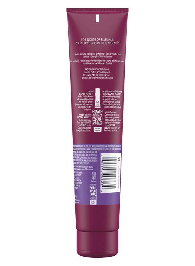 Nexxus Hair Color Blonde Assure Purple Conditioner, Keratin, For Blonde and Bleached Hair, Color 8.5 oz - Image 2