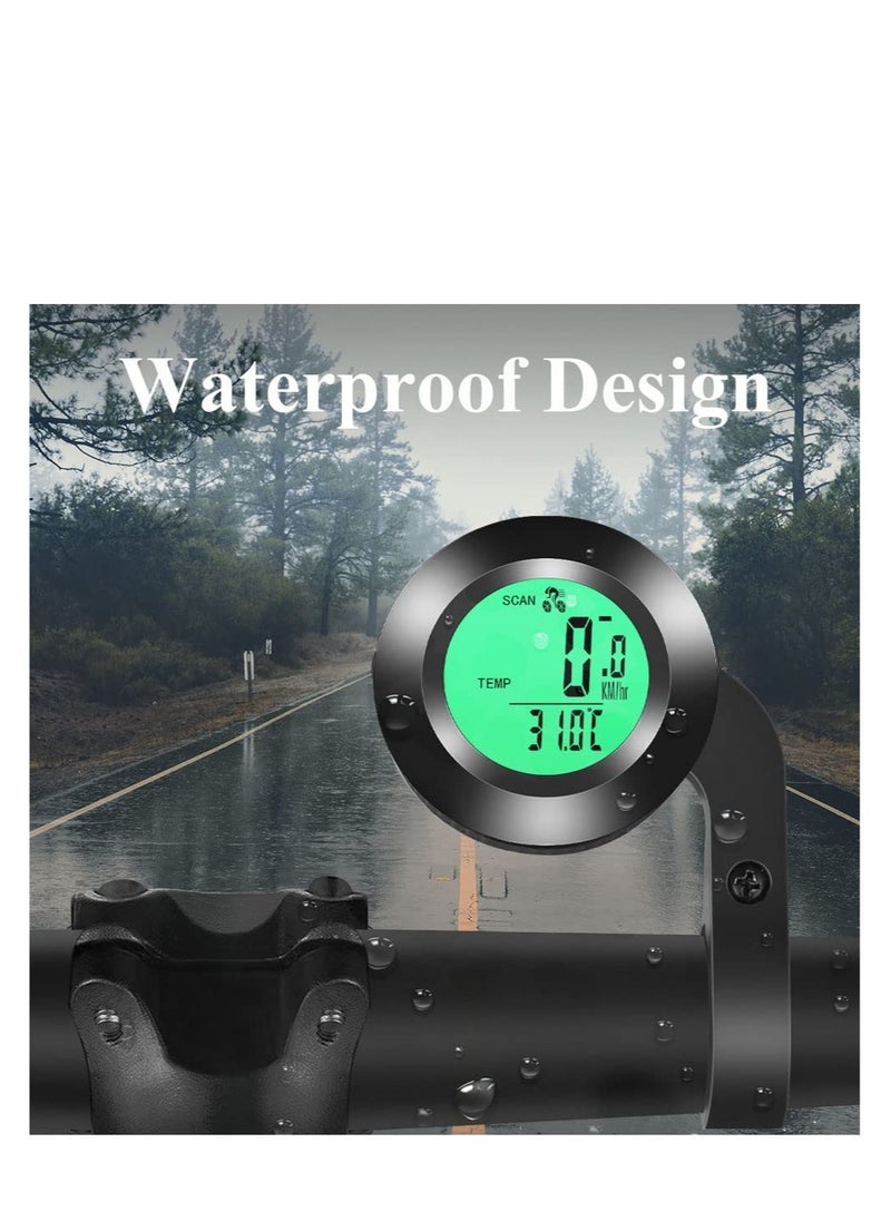 Excefore - Bicycle Computer Multifunctional Waterproof Odometer Bike Speedometer Cycling Speed Tracker with 3-Colour Backlit Display with 20 Functions and Auto on off for Outdoor Indoor Tracking - Image 1