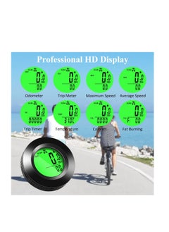 Excefore Bicycle Computer Multifunctional Waterproof Odometer Bike Speedometer Cycling Speed Tracker with 3-Colour Backlit Display with 20 Functions and Auto on off for Outdoor Indoor Tracking  - Image 5