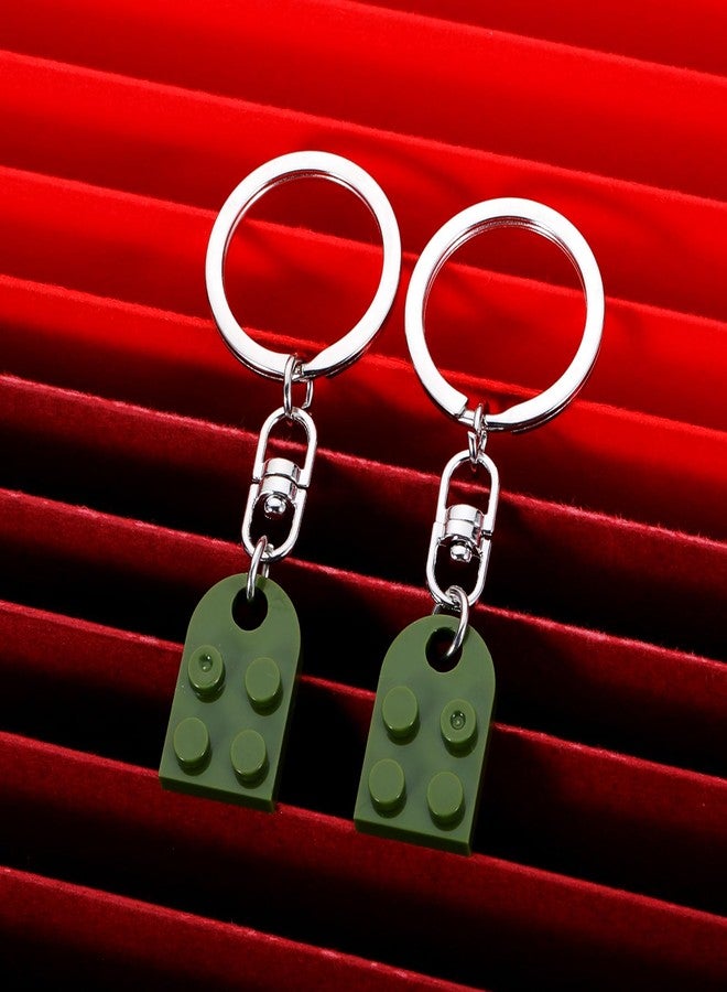 VANLOVEMAC Matching Gifts for Couples Men Women Friendship Valentines Day Gifts for Him Her Heart Brick Keychain for Couples Wife Husband Fiance Fiancée Anniversary Birthday Wedding Gifts - Image 2