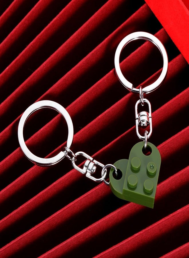 VANLOVEMAC Matching Gifts for Couples Men Women Friendship Valentines Day Gifts for Him Her Heart Brick Keychain for Couples Wife Husband Fiance Fiancée Anniversary Birthday Wedding Gifts - Image 3