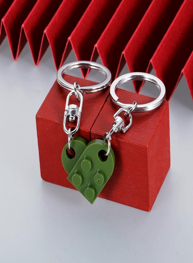 VANLOVEMAC Matching Gifts for Couples Men Women Friendship Valentines Day Gifts for Him Her Heart Brick Keychain for Couples Wife Husband Fiance Fiancée Anniversary Birthday Wedding Gifts - Image 4