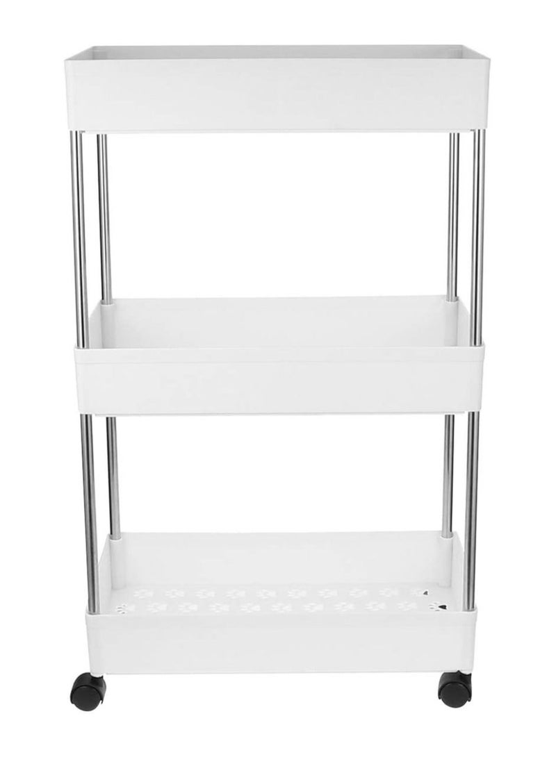 DubaiGallery 3-Tier Storage Trolley White - Image 1