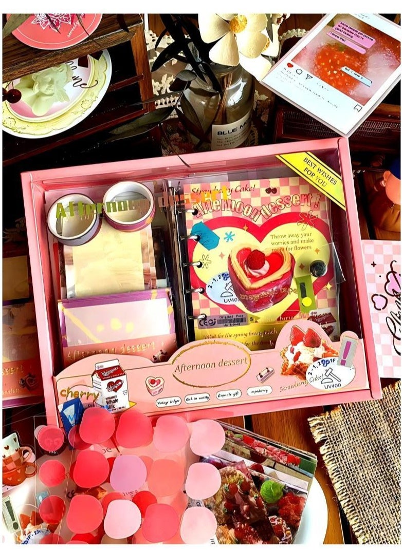 SISGL Aesthetic Scrapbook Kit Scrapbooking Supplies Junk Journal With A6 Grid Notebook Bullet Journals Diy Gift Journaling For Teen Girl Kid Women  - Image 1
