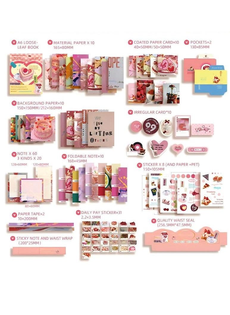 SISGL Aesthetic Scrapbook Kit Scrapbooking Supplies Junk Journal With A6 Grid Notebook Bullet Journals Diy Gift Journaling For Teen Girl Kid Women  - Image 2